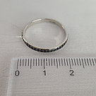 Серебряное кольцо с чёрными фианитами SOKOLOV 94010700 покрыто  родием, фото 3