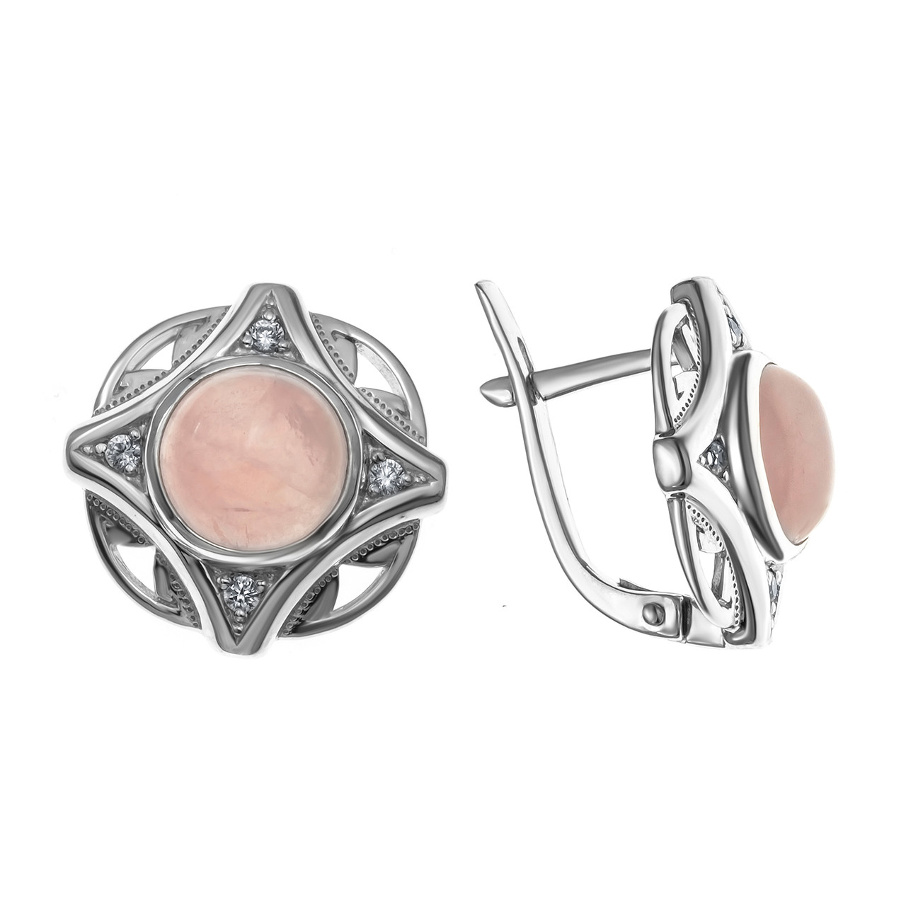 Серьги серебро с родием с200-1156-RQ