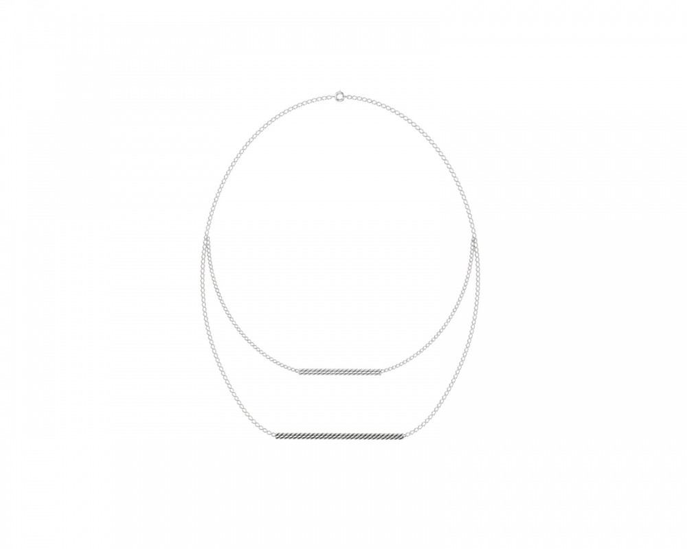 Колье из серебра TEOSA покрыто родием, якорная 0330298-00245 размеры - 45