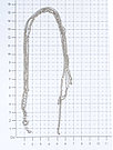 Серебряное колье TEOSA покрыто  родием, якорная 0310315-00245 размеры - 40 45, фото 2