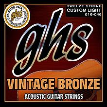Струны для 12-струнной акустической гитары 10-46 GHS VN-12CL