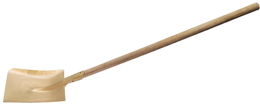 Искробезопасная лопата совковая прямоугольная с удлинённой рукояткой 175 x 1400 мм - фото 1 - id-p98565831