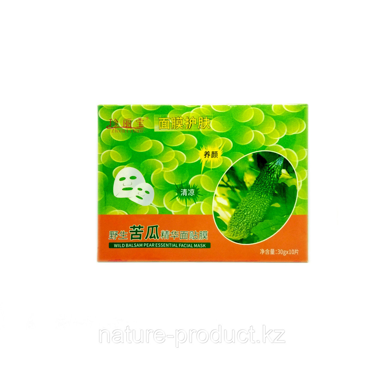 Маска для лица Zhenlobao тканевая Экстракт Момордики 10 шт