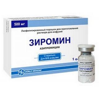 Зиромин 500 мг порошок д/приготовления р-ра
