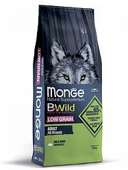 Monge BWild (Дикий кабан) 12кг низкозерновой корм для взрослых собак всех пород Low Grain Wild Boar All Breed
