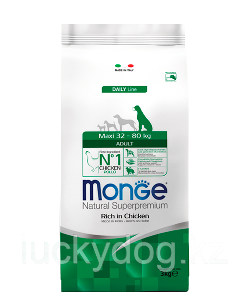 Monge Maxi Adult 3кг с Курицей Сухой корм для взрослых собак крупных пород