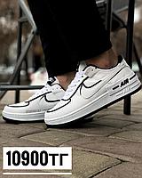 Кеды Nike AF 1 low белые чер пятка 0011-8, фото 1