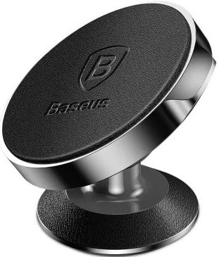 Автодержатель Baseus Small Ears Series Genuine Leather SUER-F01(на панель) Черный