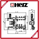 Смесительный узел с коллектором для теплого пола COMPACTFLOOR Light (HERZ  Австрия) 7выходов, фото 2