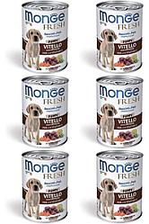 Monge Fresh (телятина с овощами), 6шт. по 400г Паштет для щенков Chunks in Loaf Veal with Vegetables Puppy