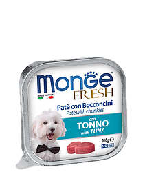 Monge Fresh 100г с Тунцом паштет для собак Pate with Chunkies Tuna