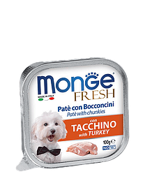 Monge Fresh 100г с Индейкой паштет для собак Pate with Chunkies Turkey