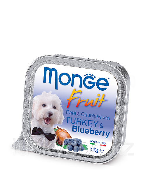 Monge Fruit 100г Индейка с черникой Влажный корм для собак паштет Pate & Chunkies with Turkey & Blueberry