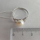 Серебряное кольцо с фианитом Красная Пресня 23310834Д покрыто  родием, фото 4