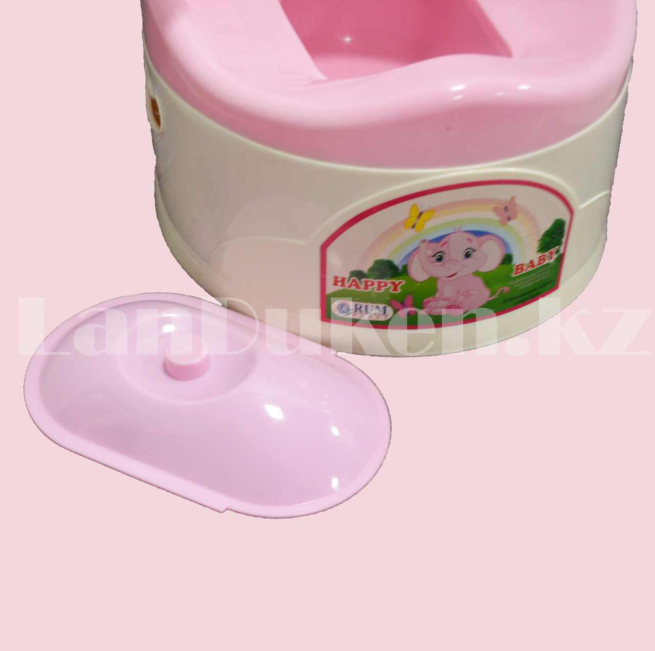 Горшок детский с крышкой с съёмной чашей розовая - фото 4 - id-p98585609