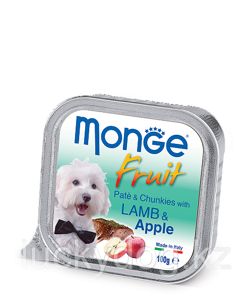 Monge Fruit Ягненок с Яблоком Влажный корм для собак Нежный паштет, 100 гр