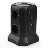 Сетевой фильтр Tessan TP-VB4U6E черный TAK26794 Сетевой фильтр Tessan TP-VB4U6E черный