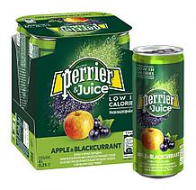 Напиток Perrier Juice сокосодержащий 250мл газиров. яблоко/черная смородина железная банка (12459954)