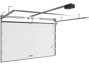ГАРАЖНЫЕ СЕКЦИОННЫЕ ВОРОТА ИЗ СТАЛЬНЫХ СЭНДВИЧ-ПАНЕЛЕЙ С ТОРСИОННЫМ МЕХАНИЗМОМ RSD02