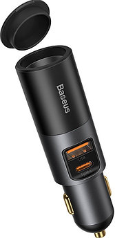 АЗУ Baseus Share Together CCBT-C0G USB+Type-C+прикуриватель Быстрая зарядка 120W, Серый