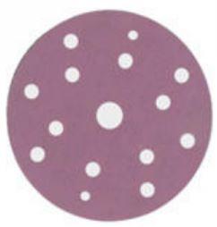 Абразив в кругах d=150, основа бумага, керамическое зерно, 15 отв., липучка Velcro, ONE TECH