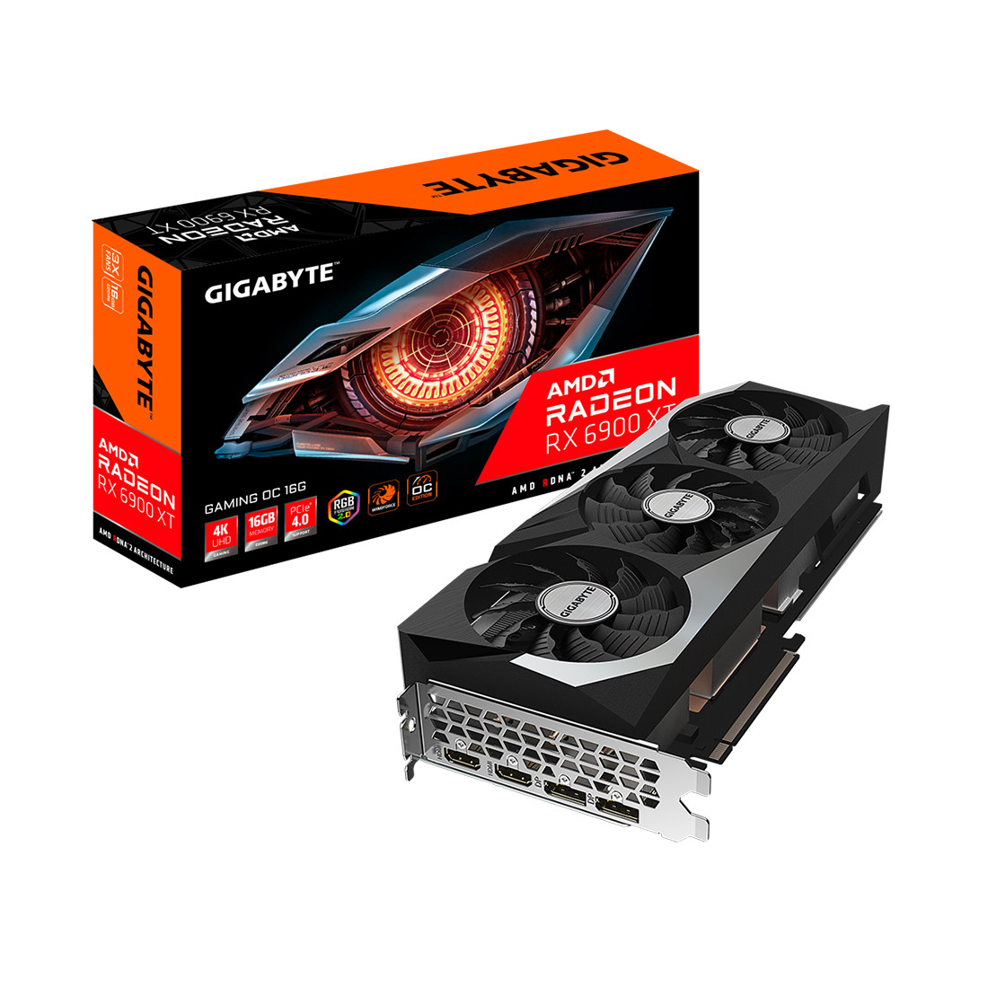 Видеокарта Gigabyte (GV-R69XTGAMING OC-16GD) Radeon RX 6900 XT GAMING OC 16G - фото 1 - id-p98626474