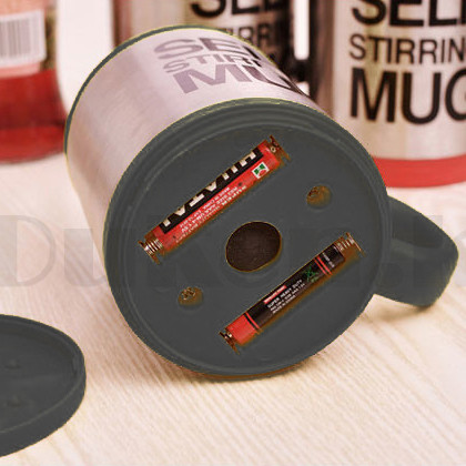 Термокружка мешалка на батарейках SELF STIRRING MUG (кружка самомешалка) черная - фото 4 - id-p2645747