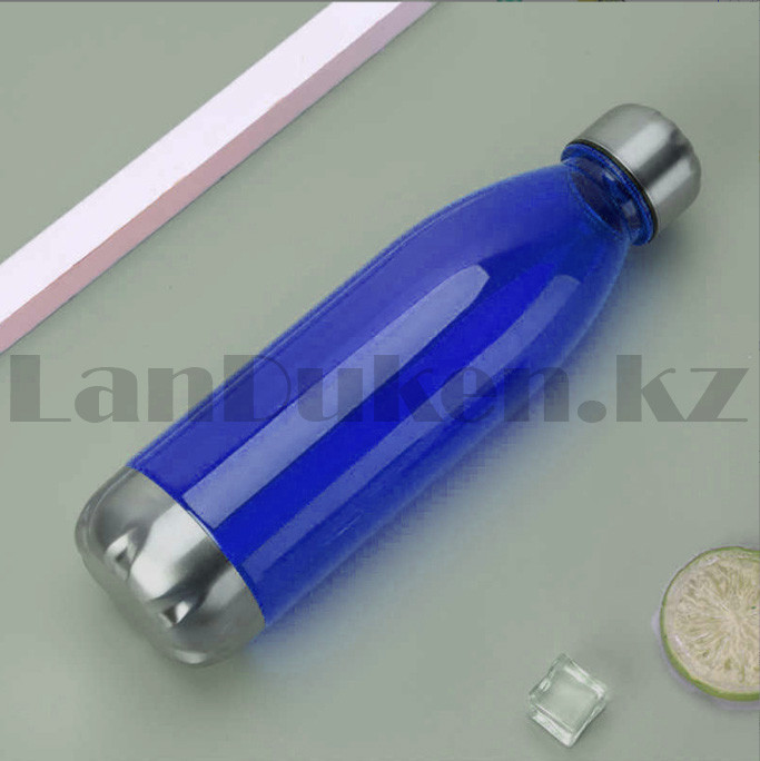 Бутылочка пластиковая для напитков 700 мл синяя - фото 1 - id-p98638829