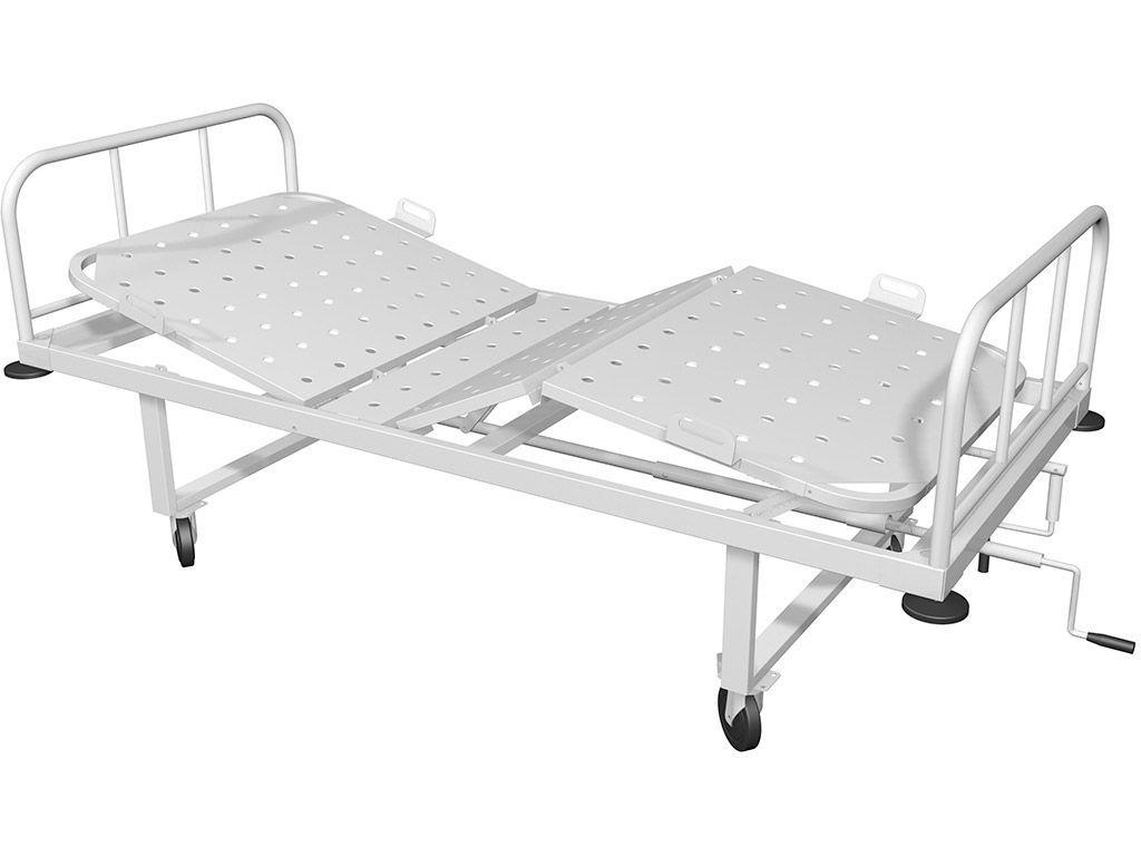 Кровать медицинская функциональная 4-х секционная «MCF KM 04-01» - механическая, с фиксированной высоты - фото 2 - id-p45947838
