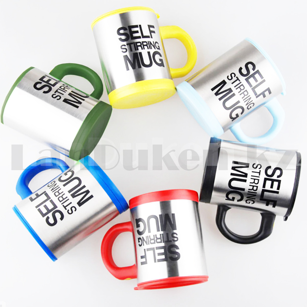 Термокружка мешалка на батарейках SELF STIRRING MUG (кружка самомешалка) зеленая - фото 10 - id-p98644735