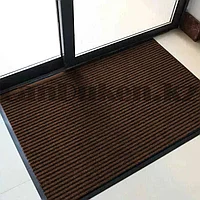 Грязезащитный придверный коврик на резиновой основе 90х60 см коричневый