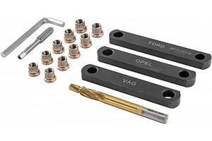 Набор инструментов для восстановления резьбы скобы тормозного суппорта, 16 предметов BTRK