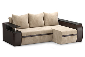 М/М Империал, Атика, Тип D, Cortex (beige), Teos (dark brown), Н:Т, Д: венге, Диван Угловой Правый, фото 2