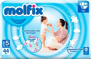 Подгузники детские Molfix №5 (11-18 кг), 44 шт.