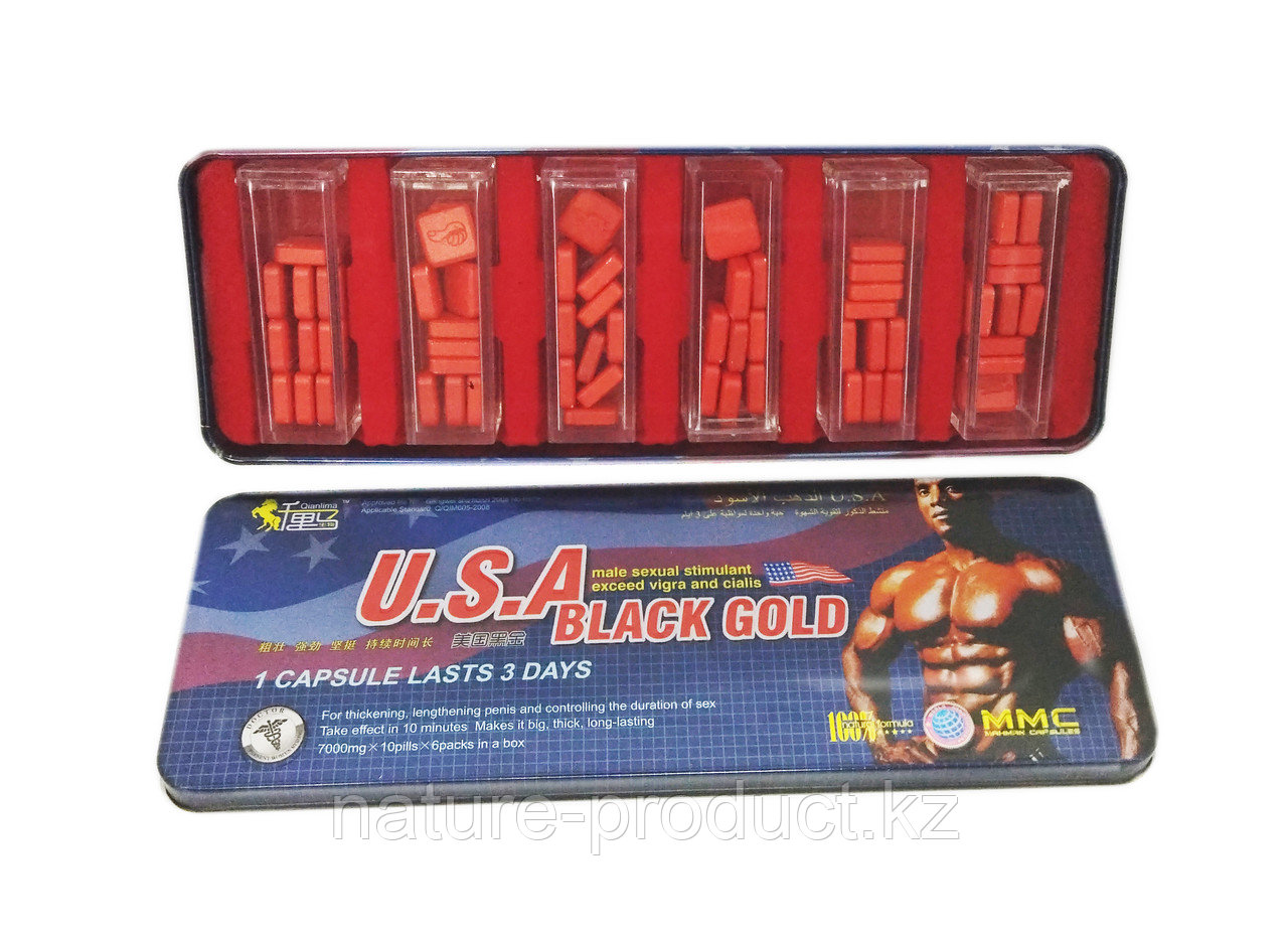Препарат для мужской силы USA Black Gold (Американское Черное золото) 60 таблеток