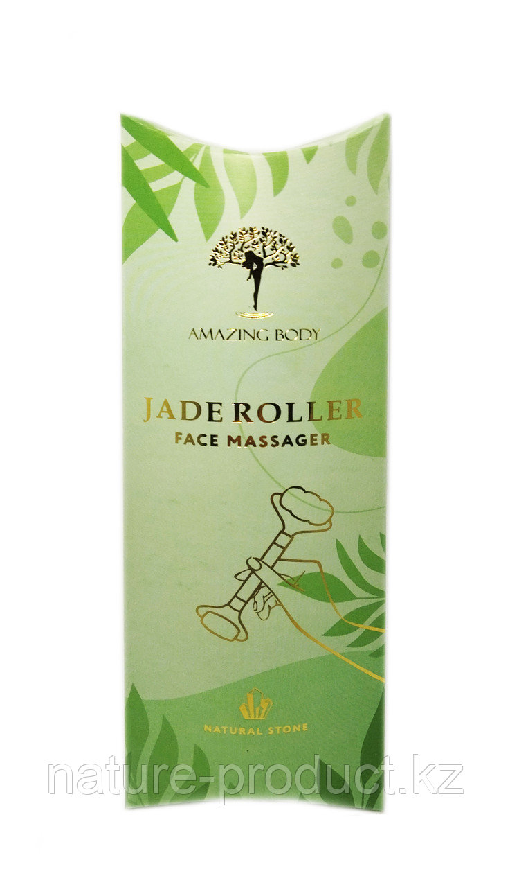 Массажный Нефритовый роллер гуаша Jade roller
