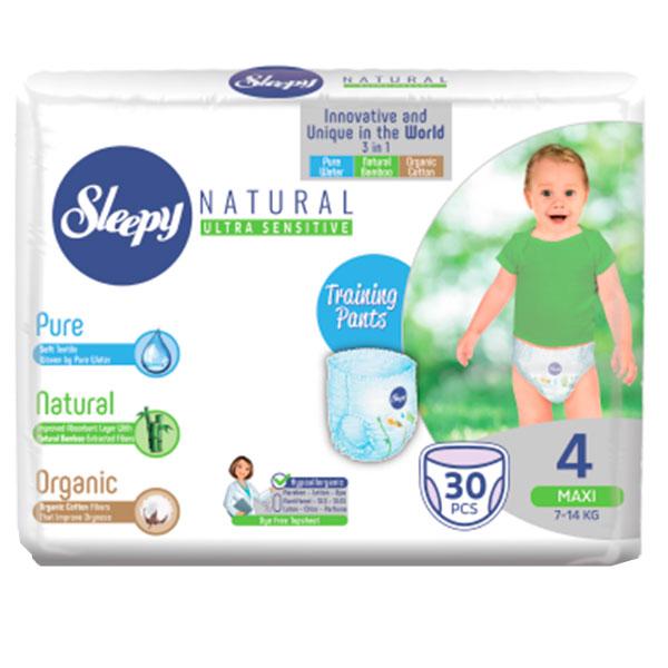 ТРУСИКИ ДЕТСКИЕ SLEEPY NATURAL №4, MAXI 7-14 КГ