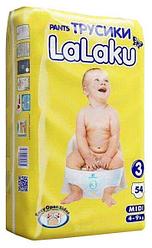 Подгузники-трусики детские Lalaku Midi Размер 3 (вес 4-8 кг) 54 шт