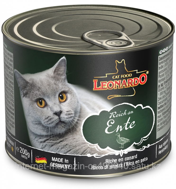 Leonardo duck с уткой, влажный корм для кошек