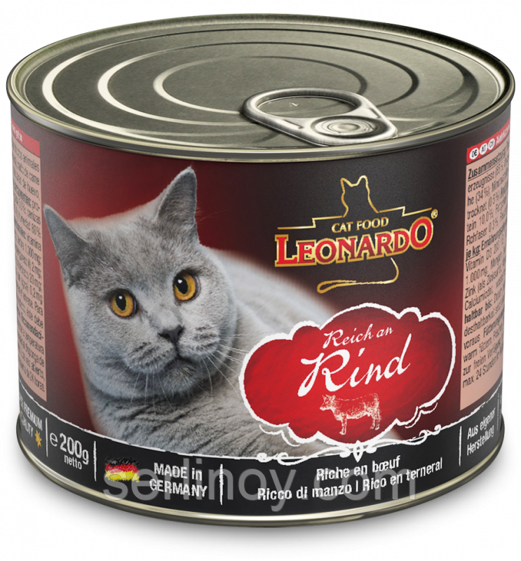 Leonardo beef с говядиной, влажный корм для кошек