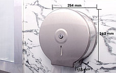 Диспенсер антивандальный с универсальной втулкой для туалетной бумаги Джамбо металлический, фото 2