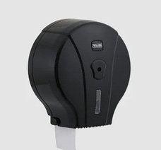 Диспенсер антивандальный для туалетной бумаги Джамбо Vialli  пластиковый черный, фото 2