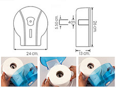 Диспенсер антивандальный для туалетной бумаги Джамбо Vialli  пластиковый черный, фото 3