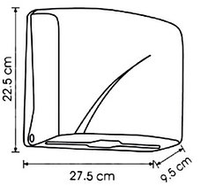 Диспенсер для бумажных полотенец Z укладка черный пластик Турция, фото 2