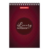 Блокнот МАЛЫЙ ФОРМАТ (97х145 мм) А6, 60 л., гребень, картон, клетка, BRAUBERG, "Люксовый блокнот", фото 2