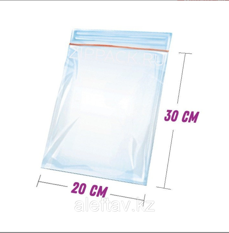Пакет с замком zip-lock 20x30см 80мкм