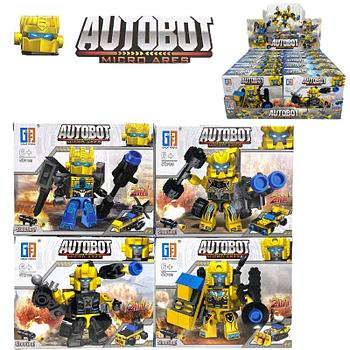 123-98 Autobot 4в1 Конструктор робот трансформер 2в1 4вида, 12шт в уп., цена за 1шт 14*11см