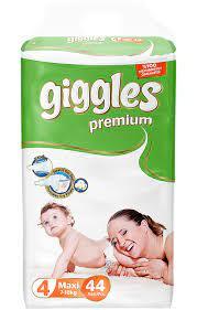 Подгузники детские Giggles PREMIUM ECO MAXI 7-18кг.44шт