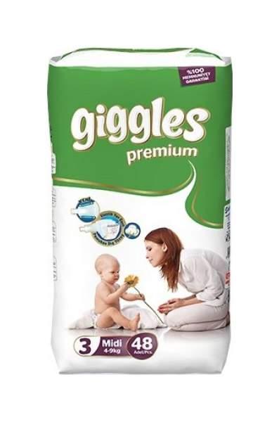Подгузники детские Giggles PREMIUM ECO MIDI 5-9кг. 48шт