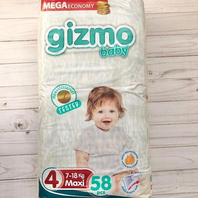 Подгузники детские Gizmo Baby 4 Maxi 7-18 кг (58 шт)